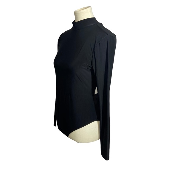 Nasty Gal Tops - NASTY GAL Open Back Black Bodysuit